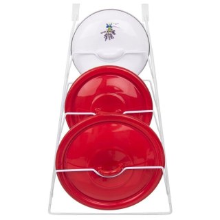 Wieszak uchwyt organizer na pokrywki metalowy biały ORION 122968