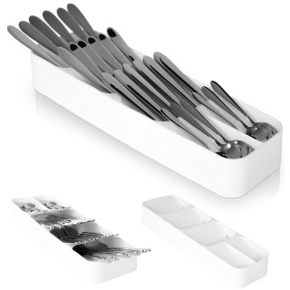 Wkład na sztućce do szuflady szuflad organizer biały 39x11.5cm VILDE 229010-B