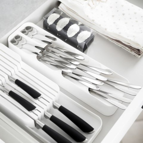 Wkład na sztućce do szuflady szuflad organizer biały 39x11.5cm VILDE 229010-B