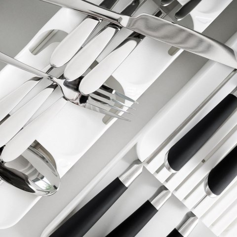 Wkład na sztućce do szuflady szuflad organizer biały 39x11.5cm VILDE 229010-B