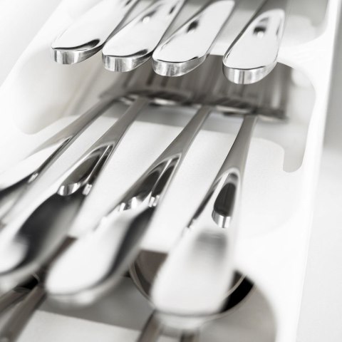 Wkład na sztućce do szuflady szuflad organizer biały 39x11.5cm VILDE 229010-B