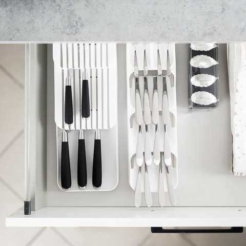 Wkład na sztućce do szuflady szuflad organizer biały 39x11.5cm VILDE 229010-B