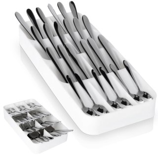 Wkład na sztućce do szuflady szuflad organizer biały 39x17cm VILDE 229011-B