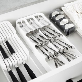 Wkład na sztućce do szuflady szuflad organizer biały 39x17cm VILDE 229011-B