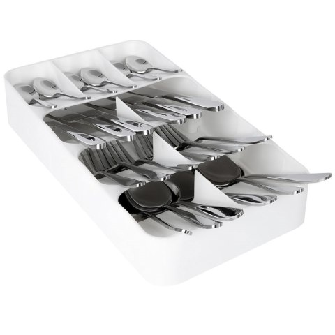 Wkład na sztućce do szuflady szuflad organizer biały 39x17cm VILDE 229011-B