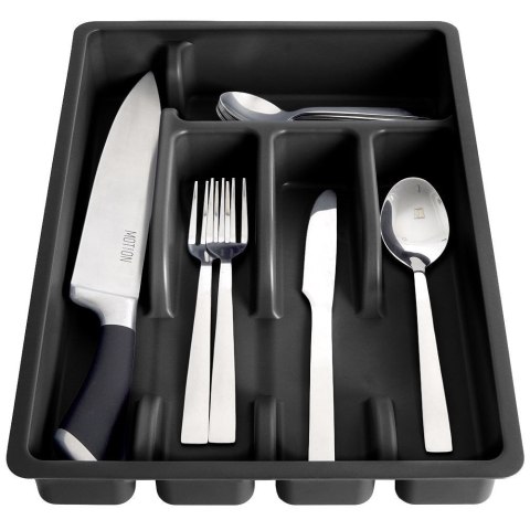 Wkład na sztućce do szuflady szuflad organizer czarny 36x25.5cm VILDE 229048-C