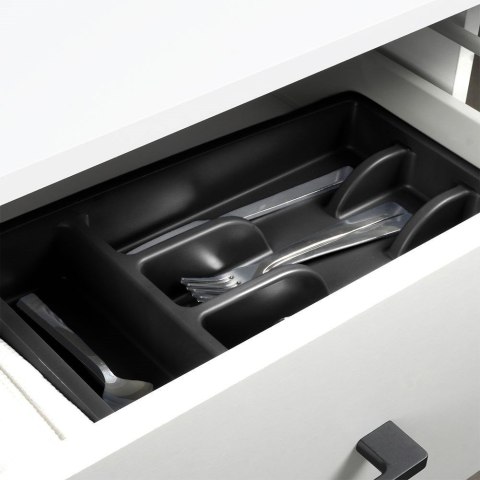 Wkład na sztućce do szuflady szuflad organizer czarny 36x25.5cm VILDE 229048-C