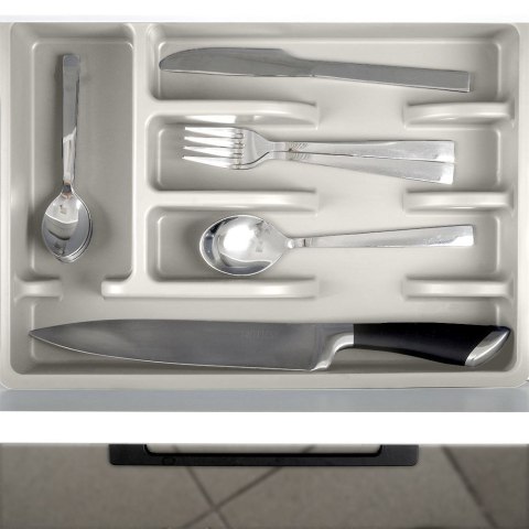 Wkład na sztućce do szuflady szuflad organizer popielaty 36x25.5cm VILDE 229048-P