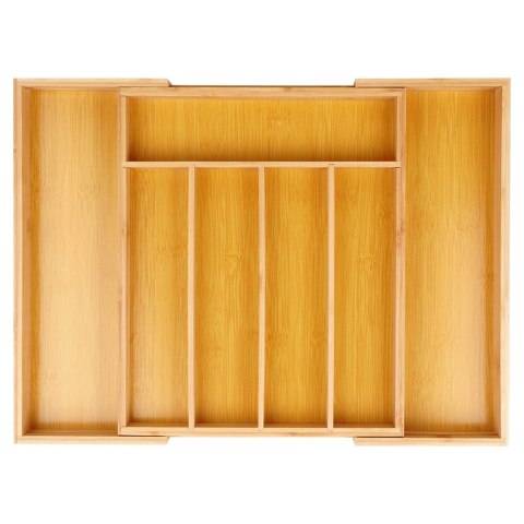 Wkład na sztućce do szuflady szuflad organizer rozsuwany bambusowy 28-45x33.5cm VILDE 229196