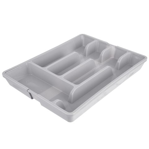 Wkład na sztućce do szuflady szuflad organizer rozsuwany szary 36.5x27.5-44cm ORION 150749