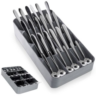 Wkład na sztućce do szuflady szuflad organizer szary 39x17cm VILDE 229011-S