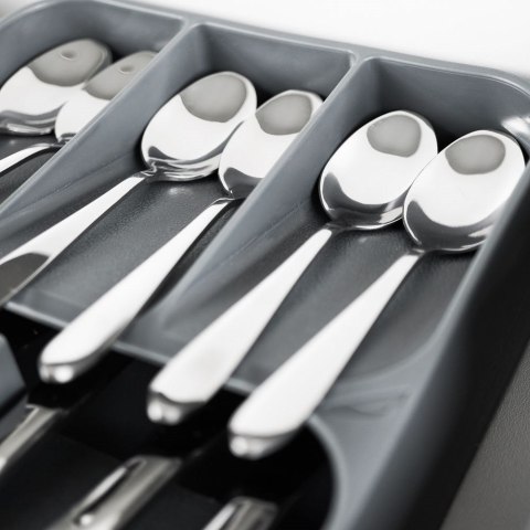 Wkład na sztućce do szuflady szuflad organizer szary 39x17cm VILDE 229011-S