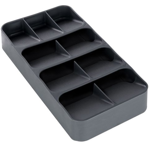 Wkład na sztućce do szuflady szuflad organizer szary 39x17cm VILDE 229011-S