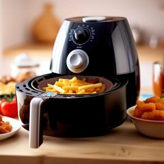 WKŁAD SILIKONOWY DO FRYTKOWNICY BEZTŁUSZCZOWEJ AIR FRYER BRĄZOWY OKRĄGŁY 20CM SILLINIE ORION 151750