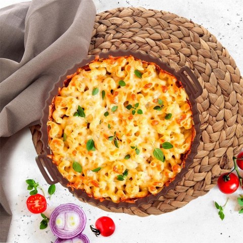 WKŁAD SILIKONOWY DO FRYTKOWNICY BEZTŁUSZCZOWEJ AIR FRYER BRĄZOWY OKRĄGŁY 20CM SILLINIE ORION 151750