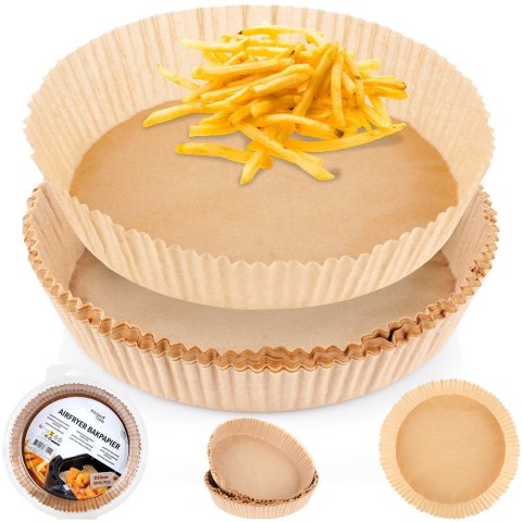 WKŁADY PAPIEROWE DO FRYTKOWNICY BEZTŁUSZCZOWEJ WKŁAD PAPIER 20CM 50 SZT HIT 279913
