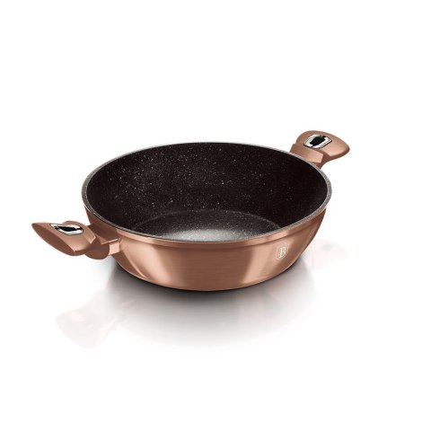 WOK GARNEK GRANITOWY 28cm 3.8L BERLINGER HAUS METALLIC LINE ROSE GOLD BH-1519N