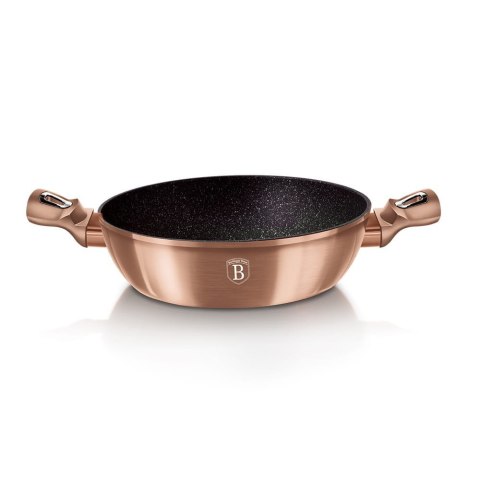 WOK GARNEK GRANITOWY 28cm 3.8L BERLINGER HAUS METALLIC LINE ROSE GOLD BH-1519N