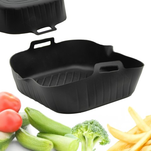 Wkład silikonowy do frytkownicy AIR FRYER czarny forma do pieczenia BRUNBESTE BB-3758