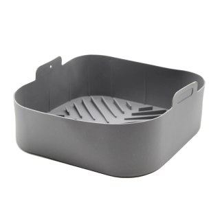 Wkład silikonowy do frytkownicy AIR FRYER kwadratowy szary forma 17CM BRUNBESTE BB-3375