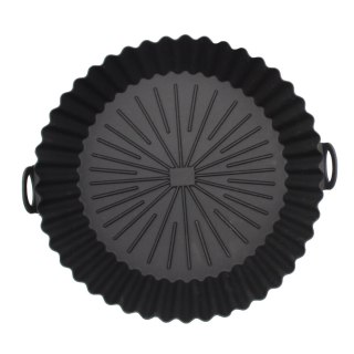 Wkład silikonowy do frytkownicy AIR FRYER okrągły czarny forma 20cm BRUNBESTE BB-3133