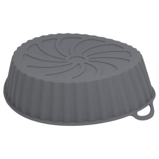 Wkład silikonowy do frytkownicy AIR FRYER okrągły szary forma 20.5CM BRUNBESTE BB-3373