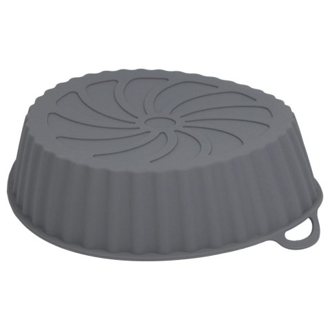 Wkład silikonowy do frytkownicy AIR FRYER okrągły szary forma 20.5CM BRUNBESTE BB-3373