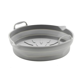 Wkład silikonowy do frytkownicy beztłuszczowej AIR FRYER okrągły szary składany BRUNBESTE BB-3755