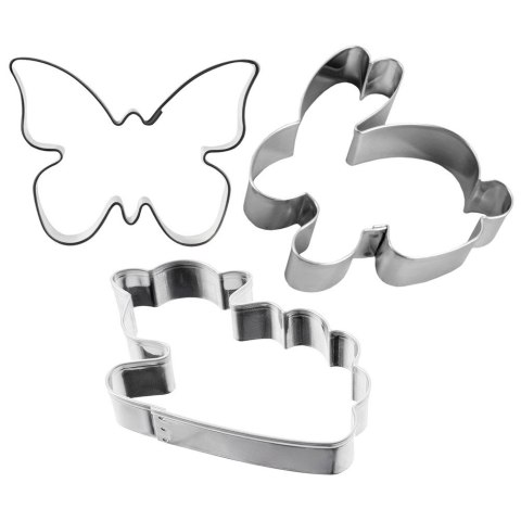 Wykrawacze do ciastek stalowe zajączek motyl baranek 3 szt. ORION 132607
