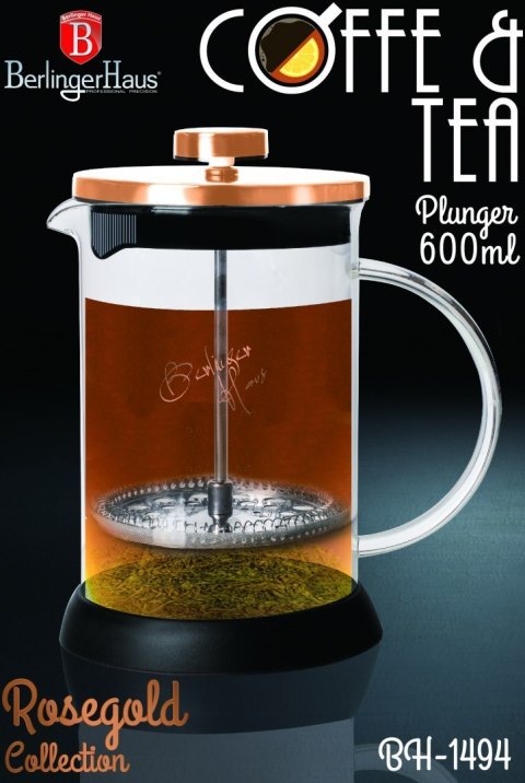 ZAPARZACZ DO HERBATY 600ML BERLINGER HAUS METALLIC ROSE GOLD BH-1494