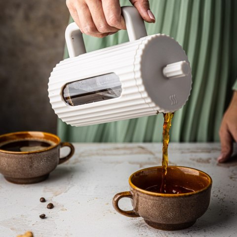 ZAPARZACZ DO HERBATY KAWY SZKLANY FRENCH PRESS 1000 ML KREMOWY KLAUSBERG KB-7753