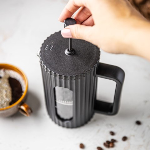 ZAPARZACZ DO HERBATY KAWY SZKLANY FRENCH PRESS 350 ML CZARNY KLAUSBERG KB-7741