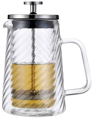 ZAPARZACZ DO KAWY HERBATY SZKLANY 1000ML FRENCH PRESS KLAUSBERG KB-7764 SREBRNY