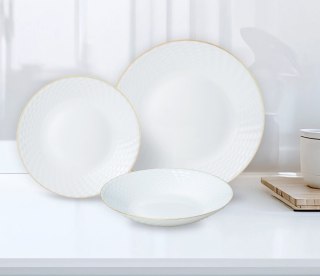 ZASTAWA STOŁOWA SERWIS KOMPLET TALERZY 18 ELE. NA 6 OSÓB KINGHOFF KH-1876