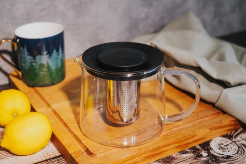 Zaparzacz dzbanek szklany do herbaty kawy sitko 1L BRUNBESTE BB-2885