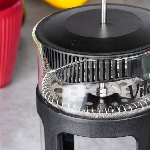 Zaparzacz szklany do herbaty kawy FRENCH PRESS tłokowy 1L VILDE 259672