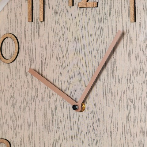 Zegar ścienny na ścianę beżowy 38cm VILDE 569969