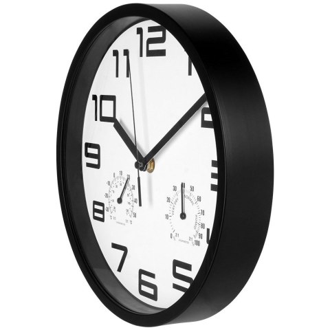 Zegar ścienny na ścianę biały z termometrem higrometrem 25cm VILDE 569613-B
