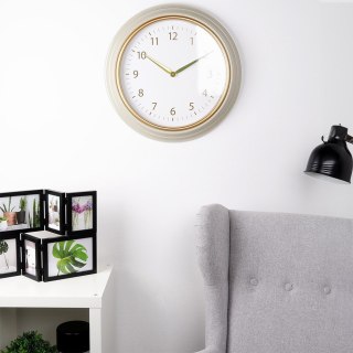 Zegar ścienny na ścianę biały złoty 50cm VILDE 568074