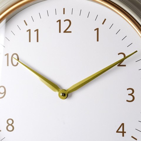 Zegar ścienny na ścianę biały złoty 50cm VILDE 568074