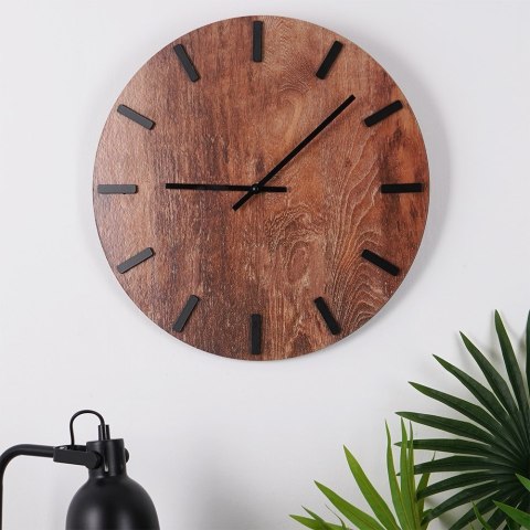 Zegar ścienny na ścianę brązowy 40cm VILDE 569889