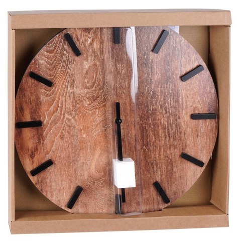 Zegar ścienny na ścianę brązowy 40cm VILDE 569889