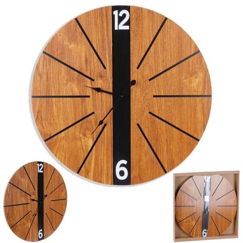 Zegar ścienny na ścianę brązowy 60cm VILDE 569891