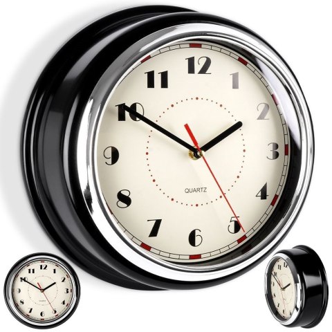 Zegar ścienny na ścianę czarny 30cm VILDE 569611