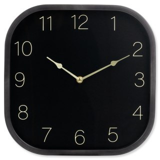 Zegar ścienny na ścianę czarny złoty 30cm VILDE 568131