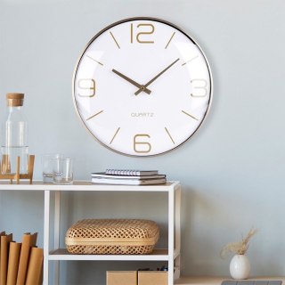 Zegar ścienny na ścianę złoty biały 30cm VILDE 569610-B