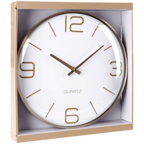 Zegar ścienny na ścianę złoty biały 30cm VILDE 569610-B