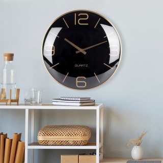 Zegar ścienny na ścianę złoty czarny 30cm VILDE 569610-C