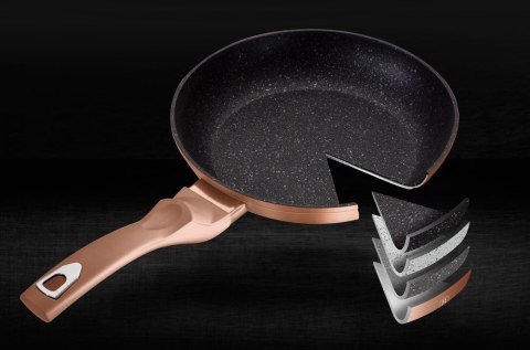 ZESTAW 2 PATELNI GRANITOWYCH 22/26CM BERLINGER HAUS METALLIC LINE ROSE GOLD BH-1611-N