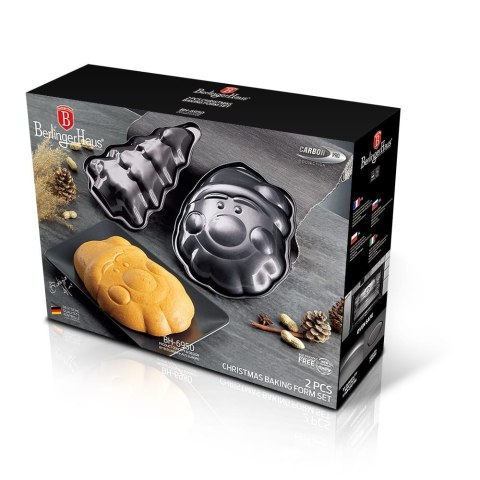 ZESTAW 2 ŚWIĄTECZNYCH FOREMEK DO PIECZENIA CIASTEK BERLINGER HAUS CARBON PRO BH-6950